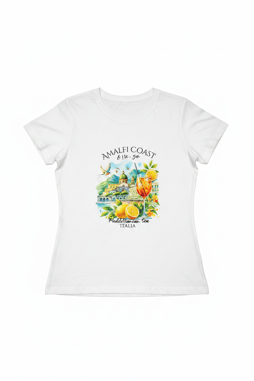 Amalfi Coast Tee Unfolded White Background
