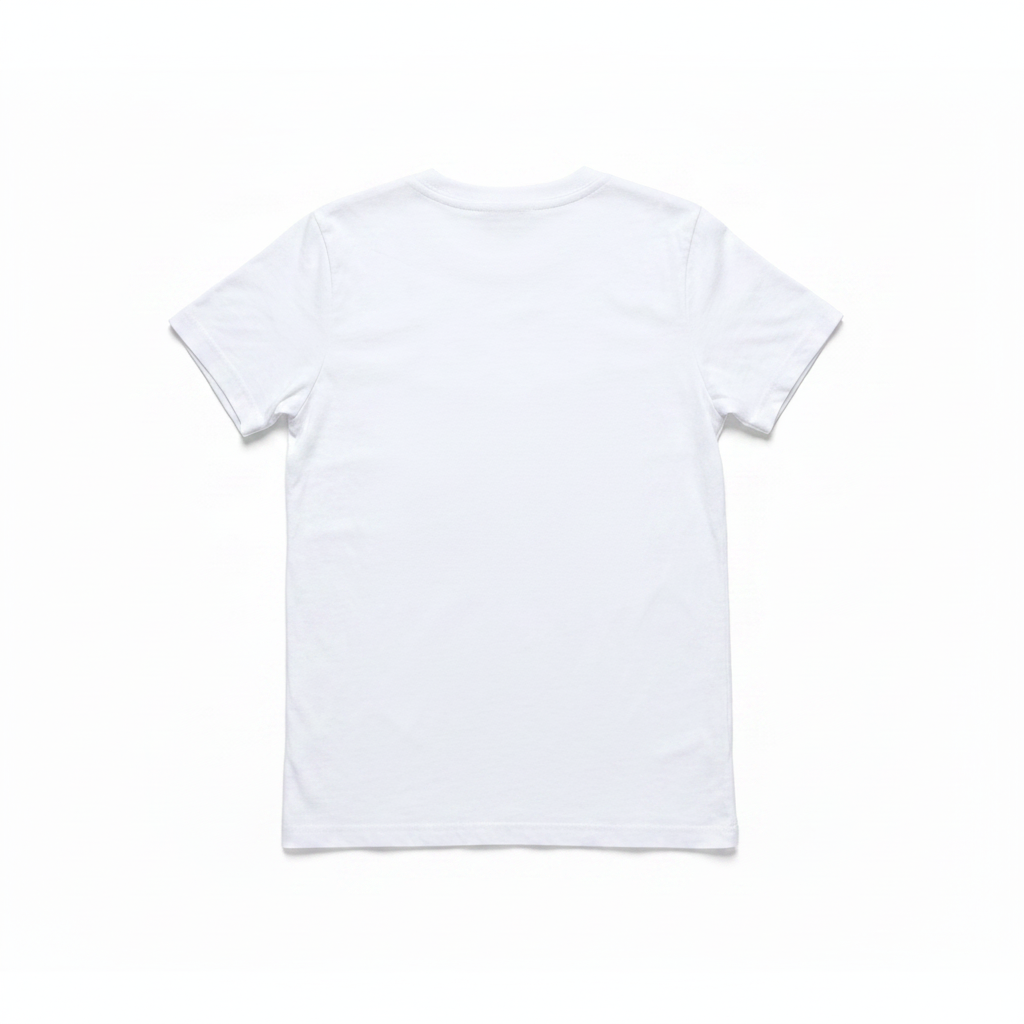 Back of white t-shirt