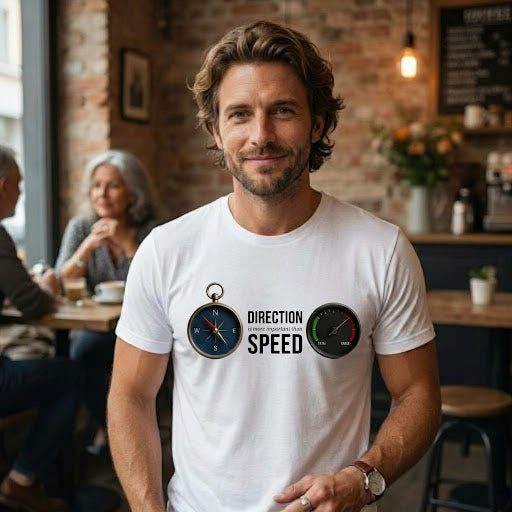 T-shirt Direction Speed con bussola e tachimetro