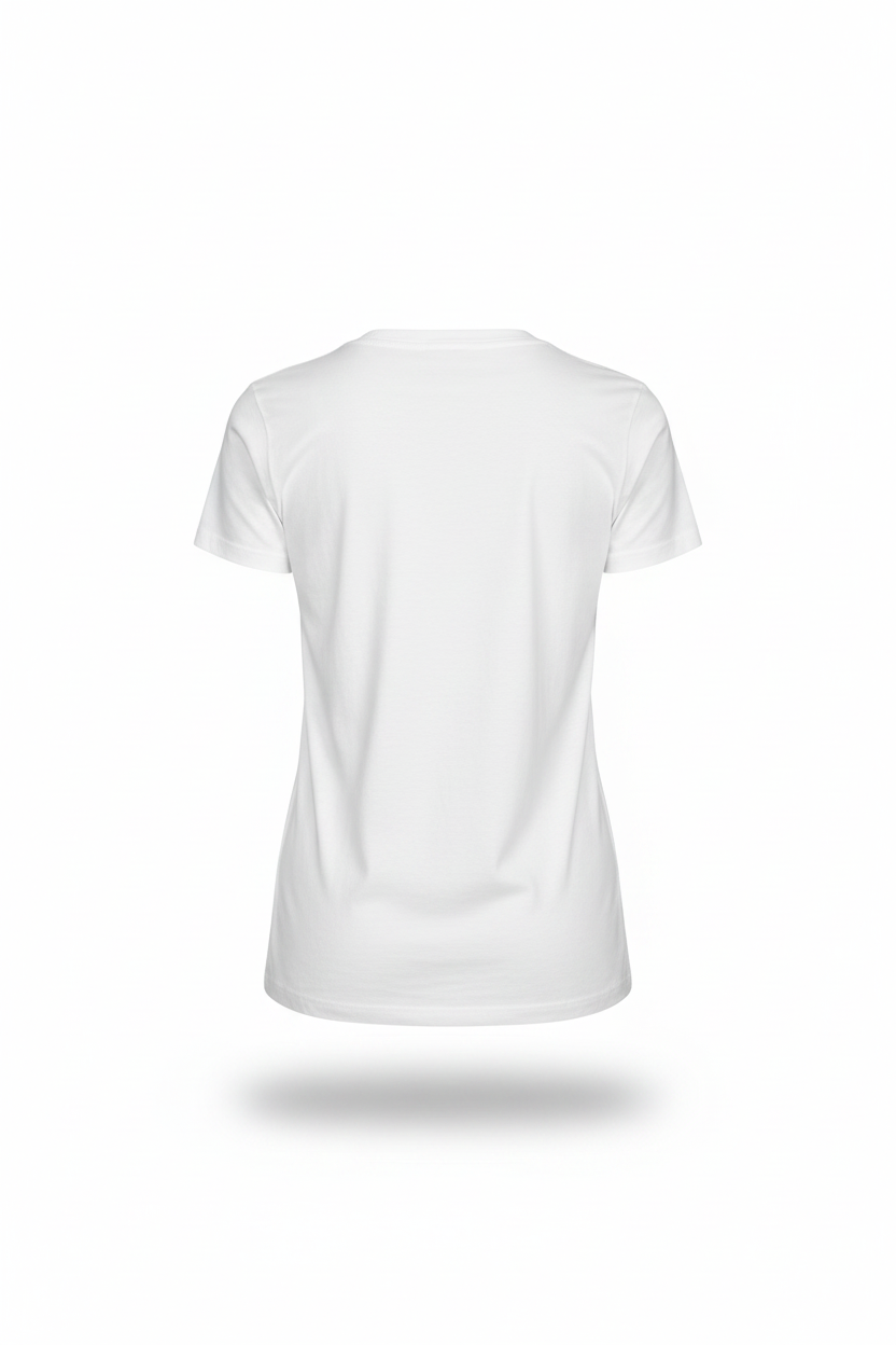 Vista posteriore liscia della T-shirt Voyager senza modello