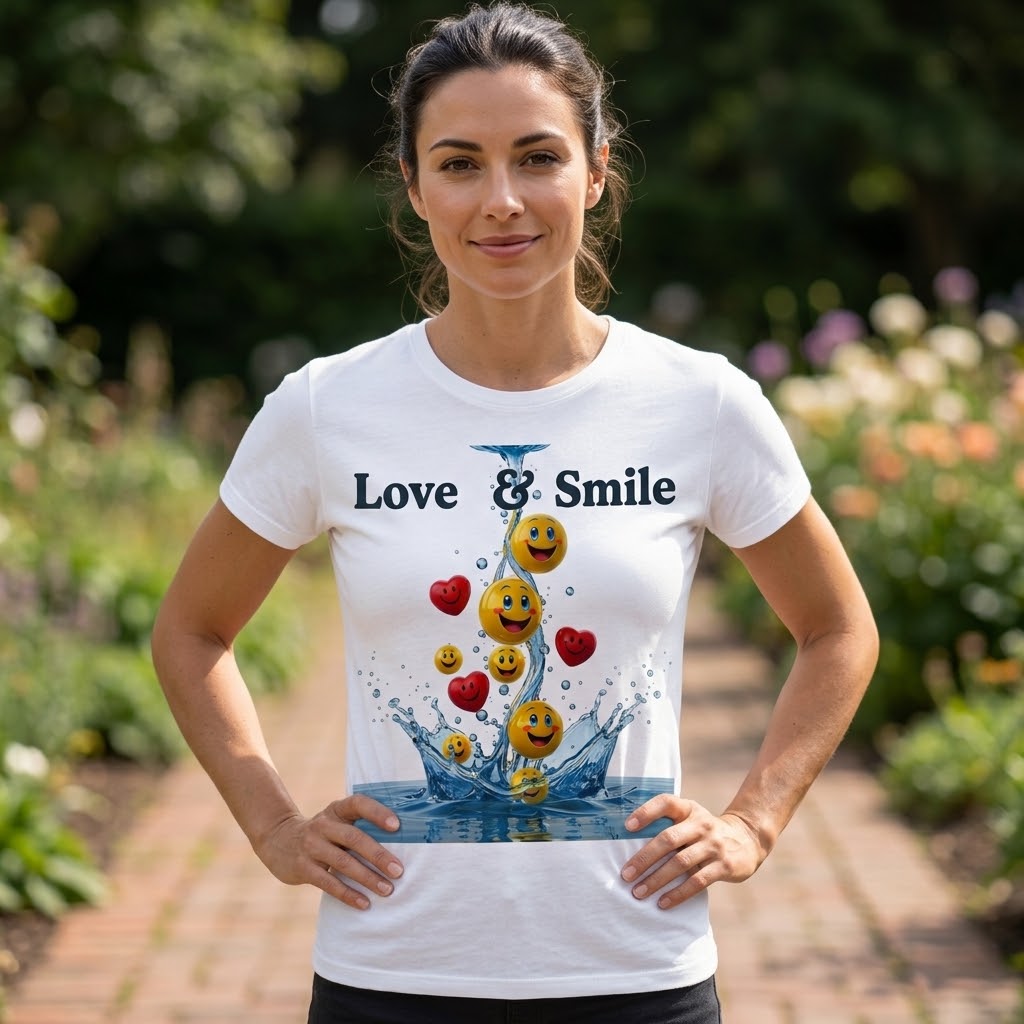 T-shirt Love & Smile Graphic Tee