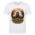 Maglietta Halloween con scheletro e zucche senza modello