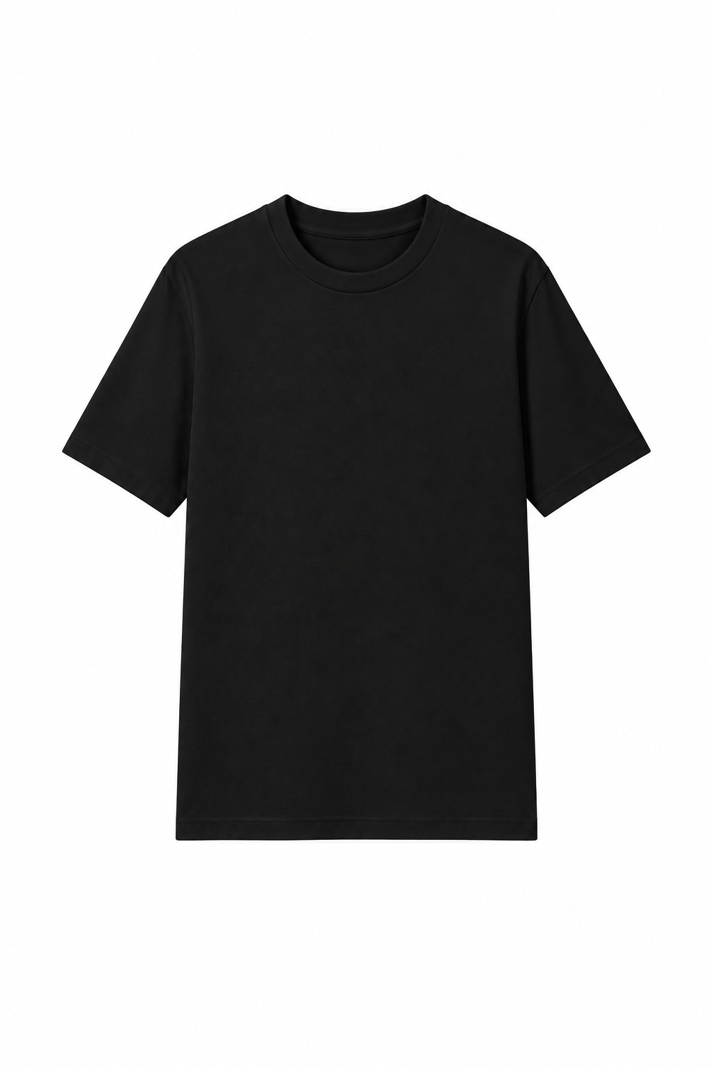 Plain black T-shirt product image