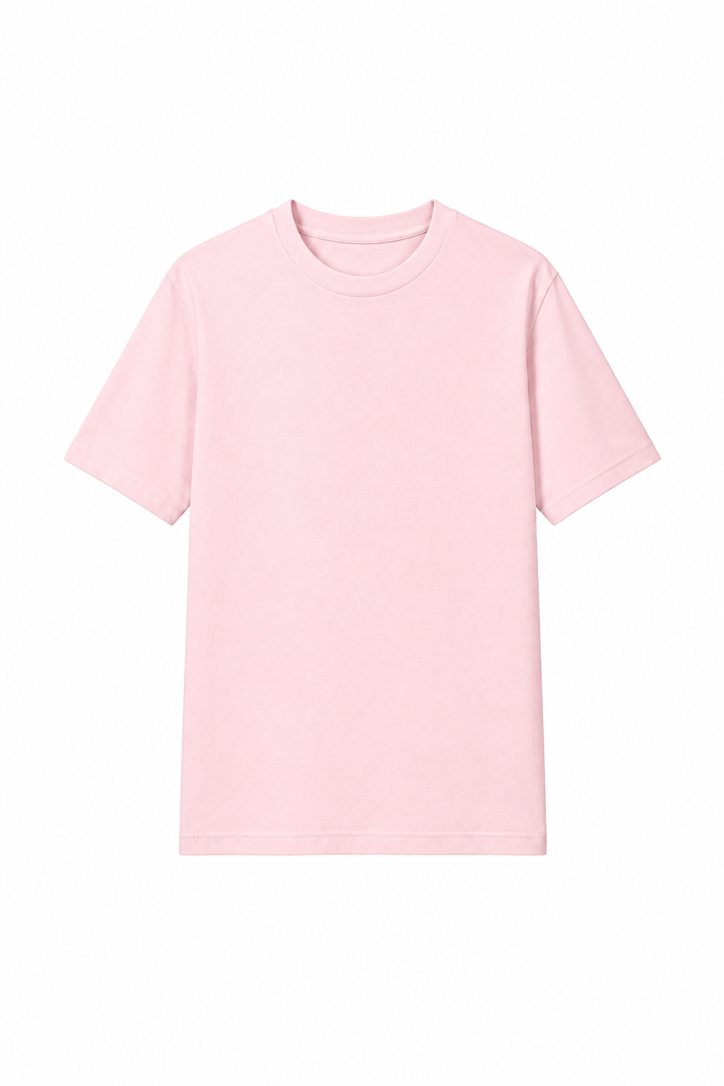 Plain light pink T-shirt product image