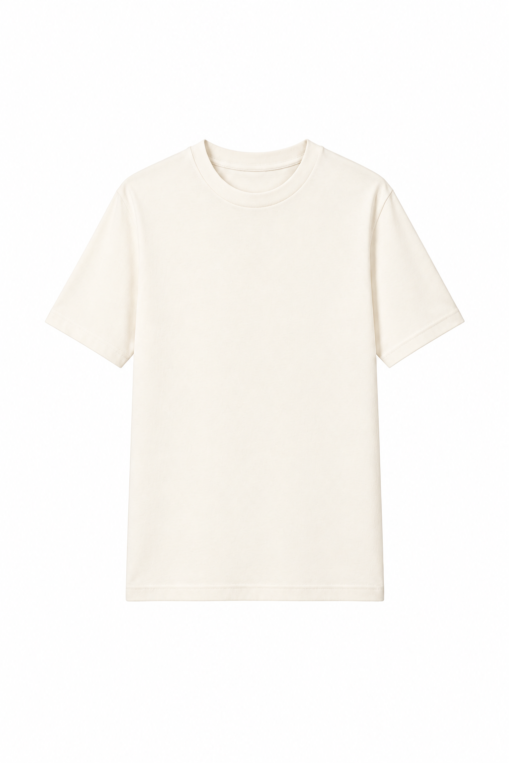 Plain off-white T-shirt product image