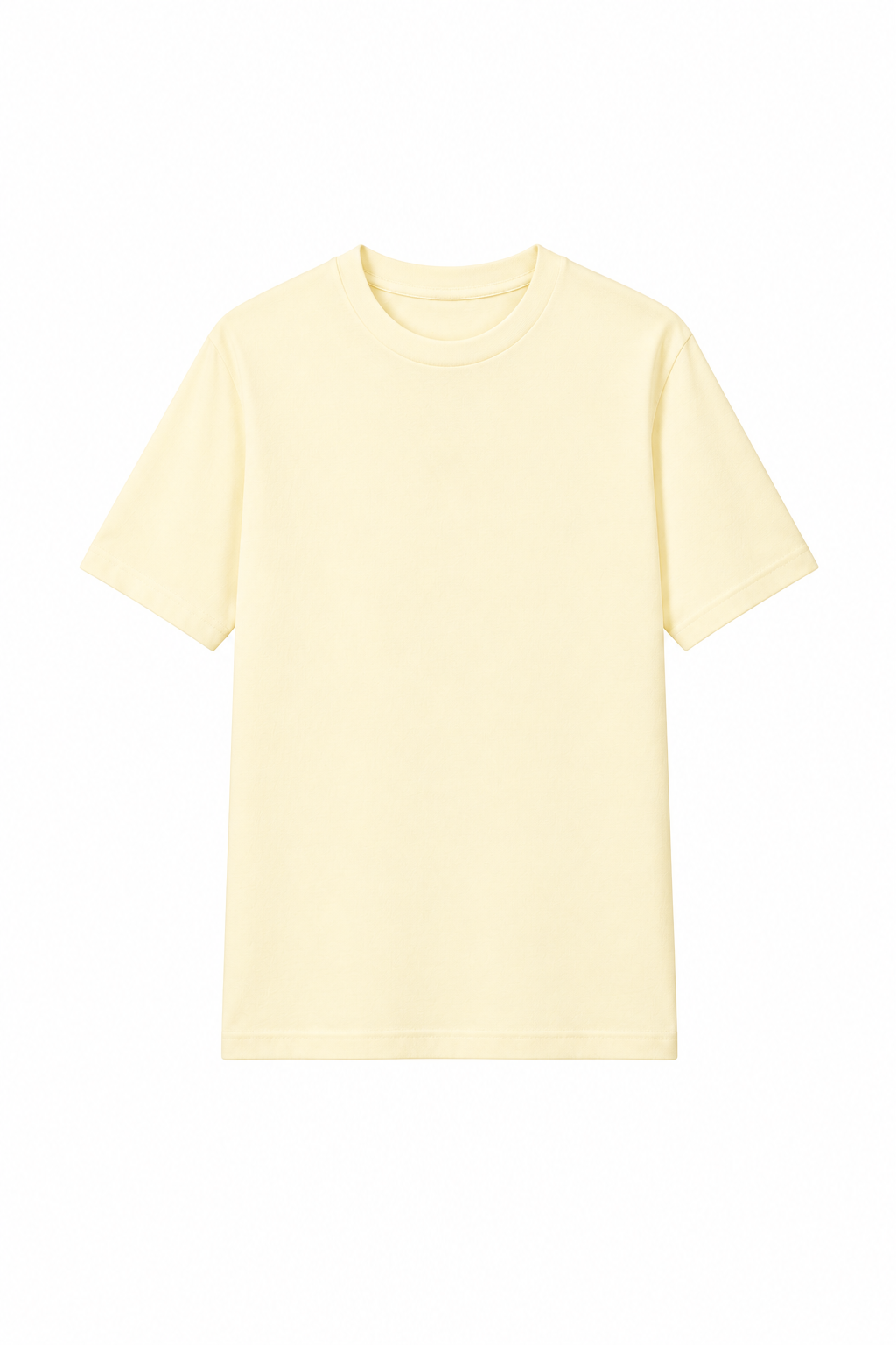 Plain pale yellow-cream T-shirt product image