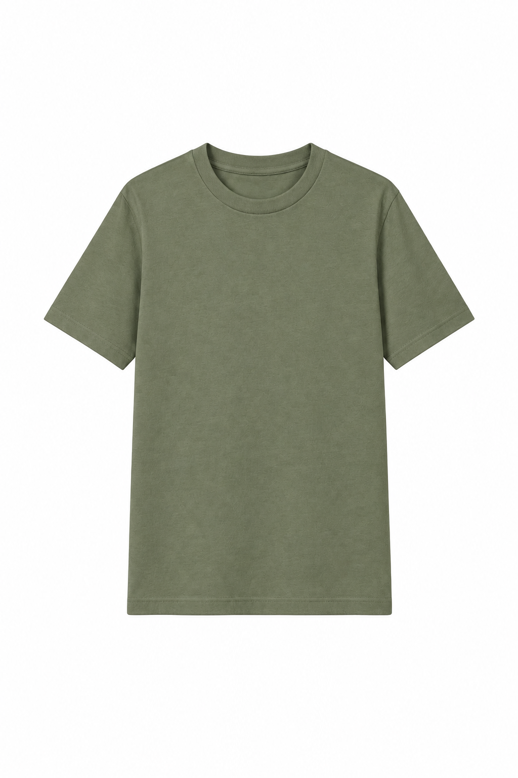Plain T-shirt matching the green reference color