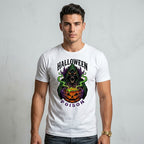 T-shirt Halloween Poison con teschio e zucca