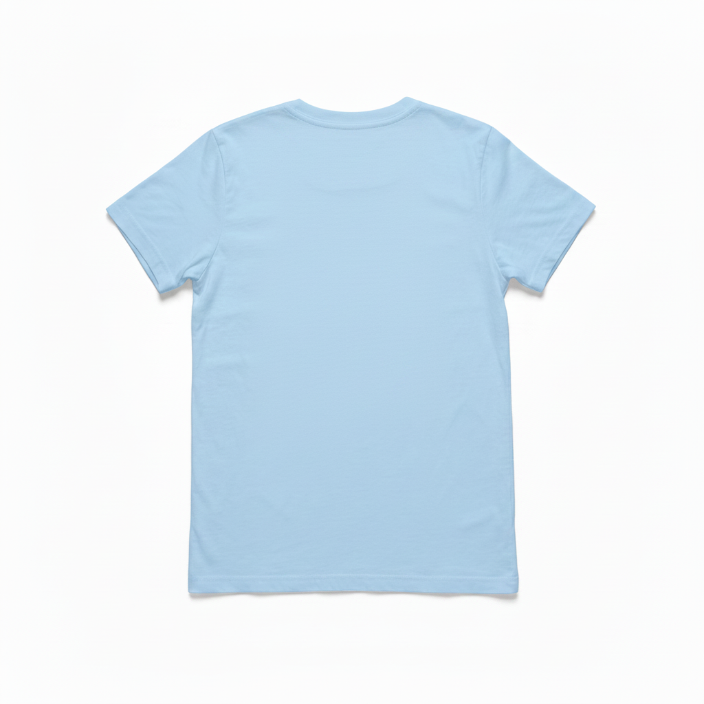 Smile Graphic Tee - Light Blue Back