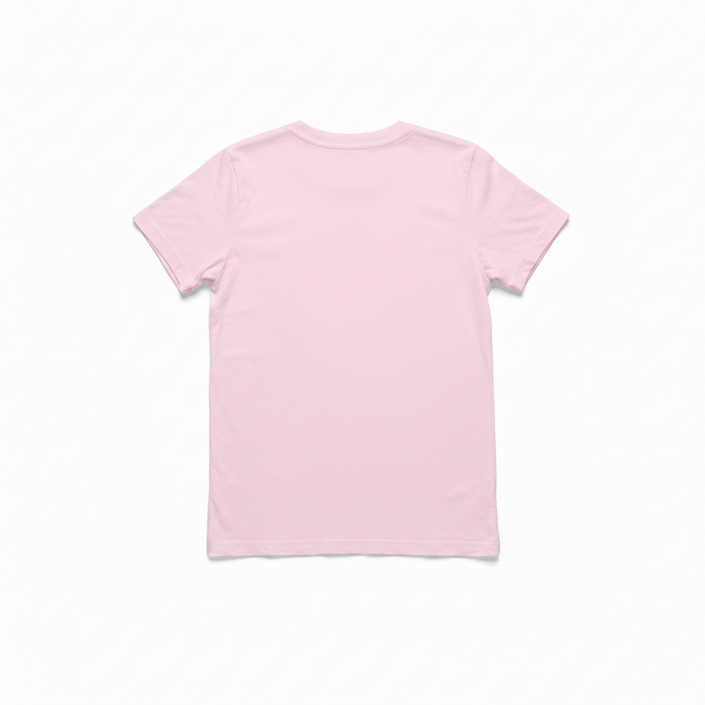 Smile Graphic Tee - Light Pink Back