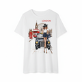 T-shirt bianca LONDON senza modella su fondo bianco