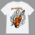 T-shirt bianca Violino It's My Hobby senza modella