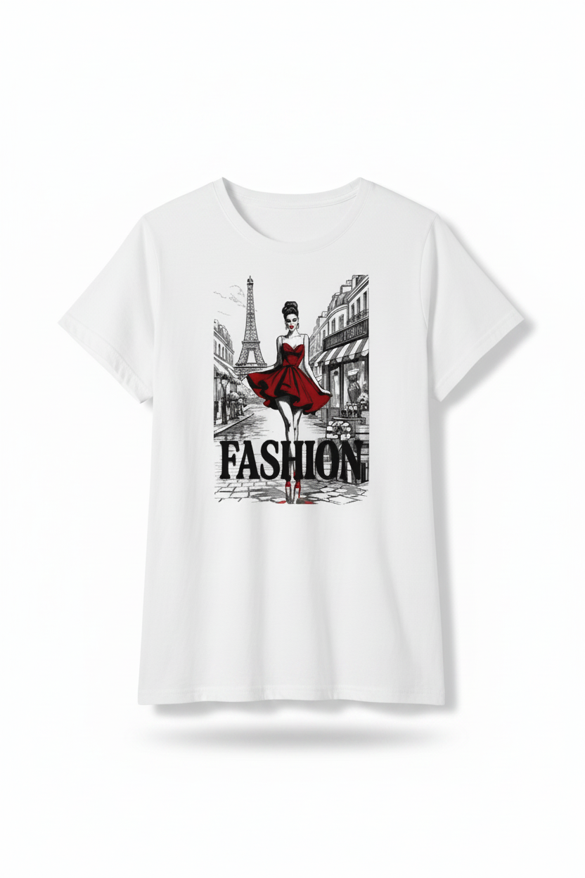 T-shirt con sfondo bianco puro