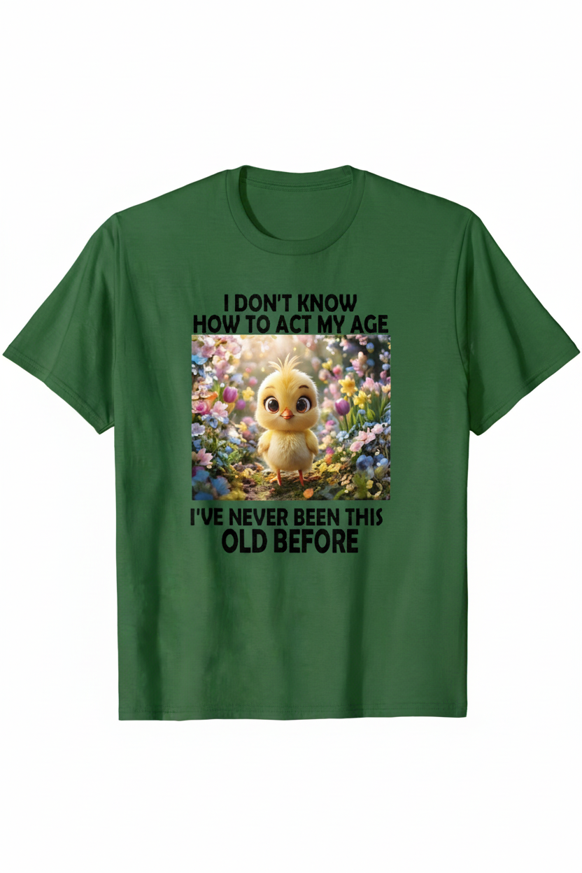 T-shirt verde evergreen senza modella