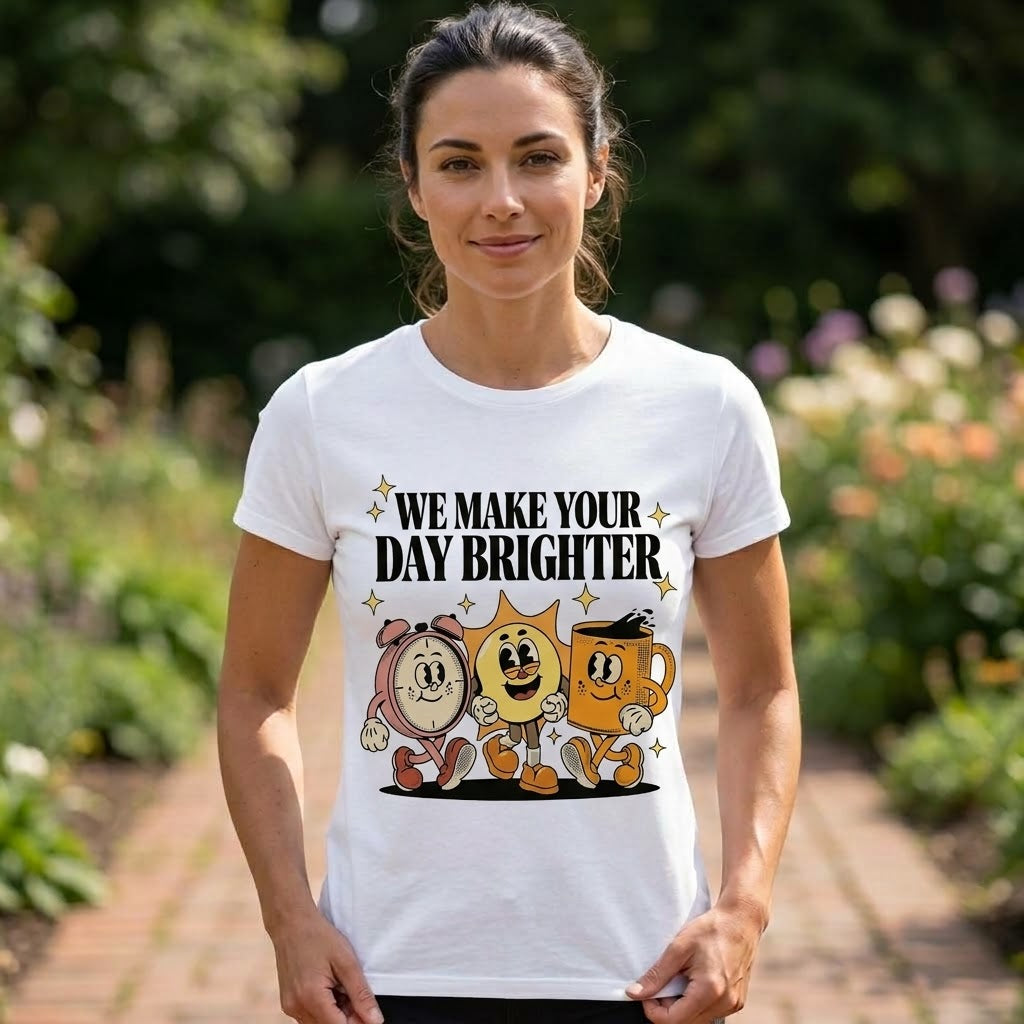 T-shirt We Make Your Day Brighter Graphic Tee