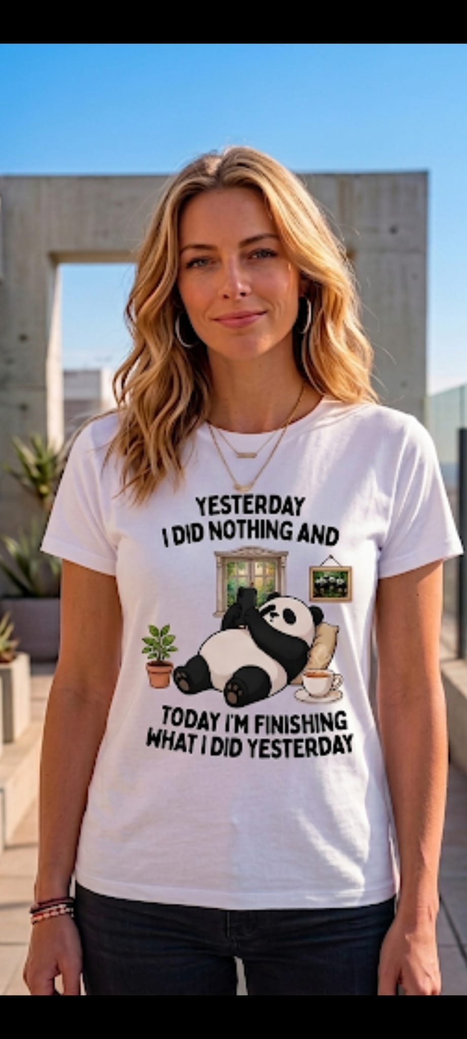 Yesterday Panda Graphic Tee